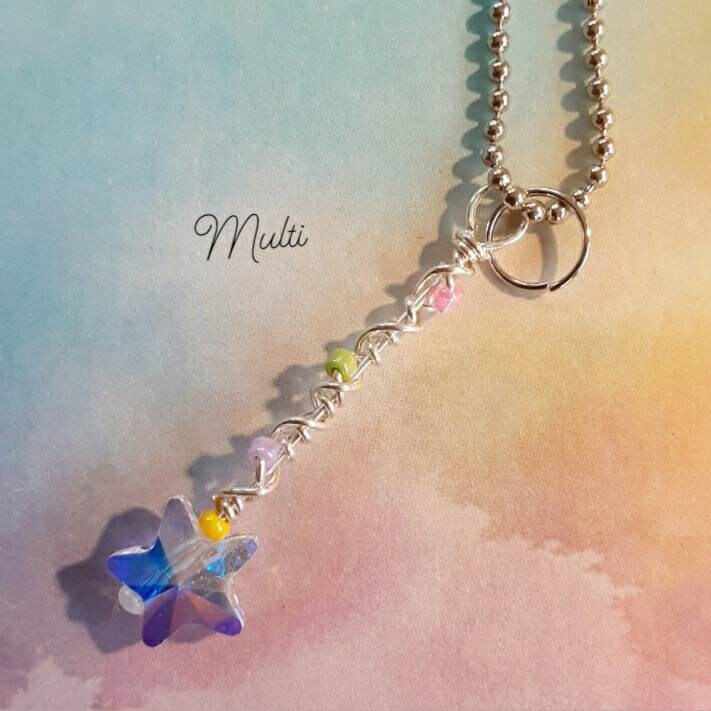 Handmade Miniature Fairy Wand Necklace /magic Wand / Pendant