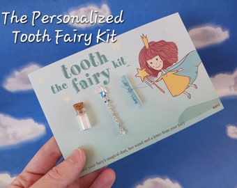 Handmade PERSONALIZED Tooth Fairy Kit/first lost tooth gift with your child's name