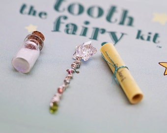 Handmade Tooth Fairy Kit, "Not the First Lost Tooth" Personalized: Includes Handmade Wand, Fairy Dust, and Note from the Tooth Fairy