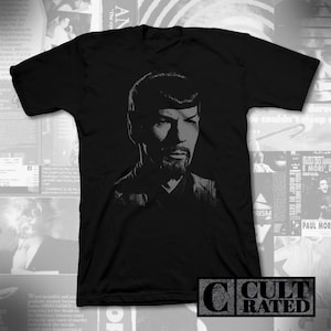 star trek tshirt - spock tshirt - scifi t shirt - hand printed tshirt - cult classic