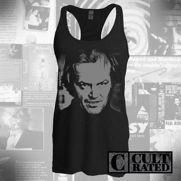 the shining, JACK,black, grey print, black tank top, racer-back tank, horror, work out tank