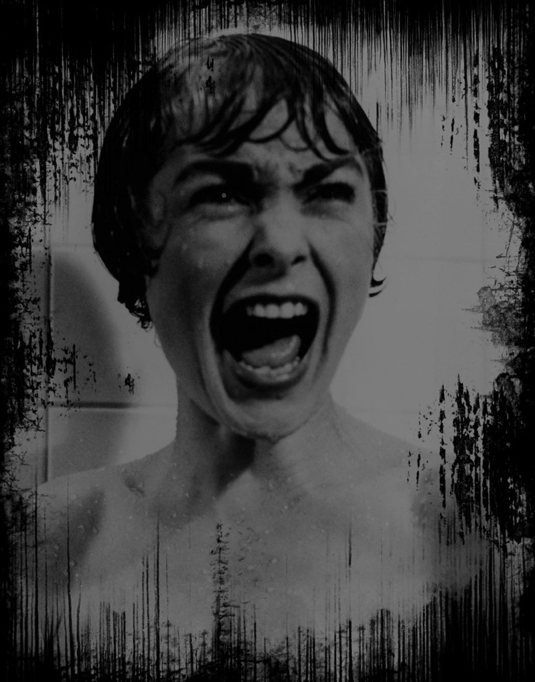 Psycho Shower Scene Black Tshirt Etsy