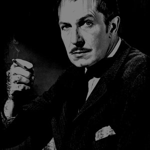 vincent price  - horror master -  black t-shirt