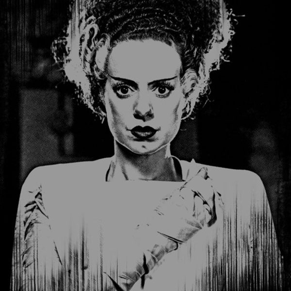 bride of frankenstein - black t-shirt - bride