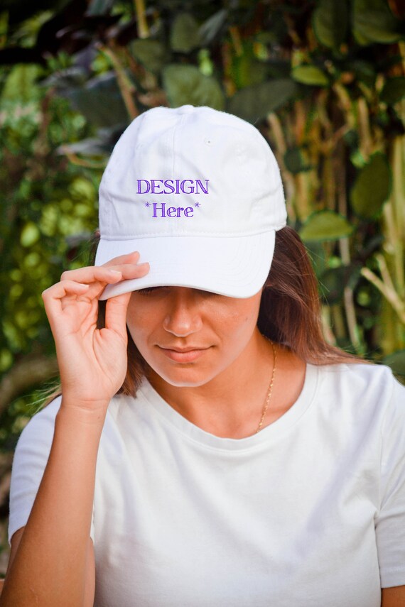 Download Yupoong 6245CM White Dad Hat Mockup Model Mockup Lifestyle | Etsy