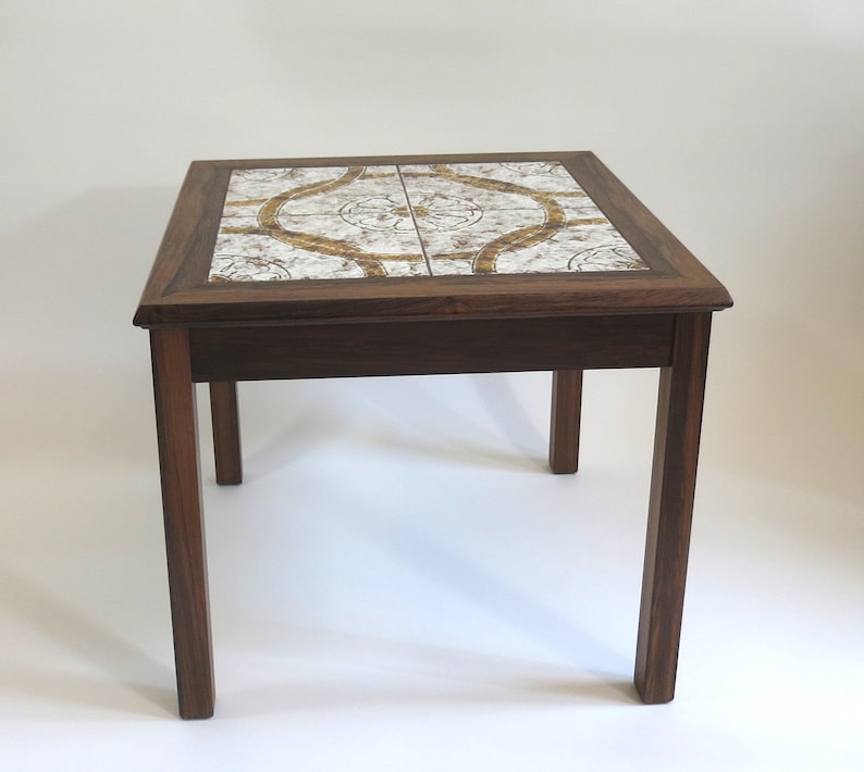 Danish Rosewood Coffee Table, Tiled Top, Midcentury Modern Etsy