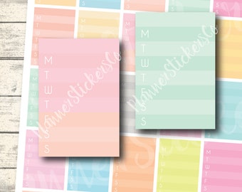 Ombre Pastel Weekly Planner Stickers: Erin Condren Sidebar (Digital Download)