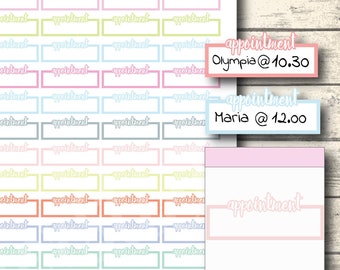 Script Appointment Reminder Stickers: Planner Doctor Visit (Digital Download)