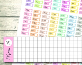 Hobonichi Weeks Date Cover Stickers (Digital Download)