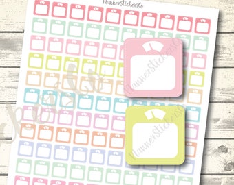 Weight Scale Planner Stickers: Pastel Colors (Printable, Silhouette Cut Files)