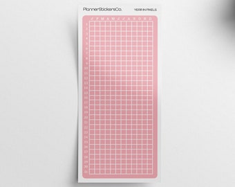 Year in Pixels Journal Sticker: Mood, Health, Habit Tracker