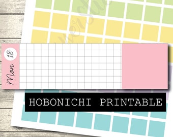Hobonichi Weeks Planner Stickers: Full Boxes (Digital Download)
