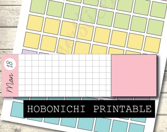 Hobonichi Weeks Planner Stickers: Full Boxes, Silhouette Cut Files (Digital Download)