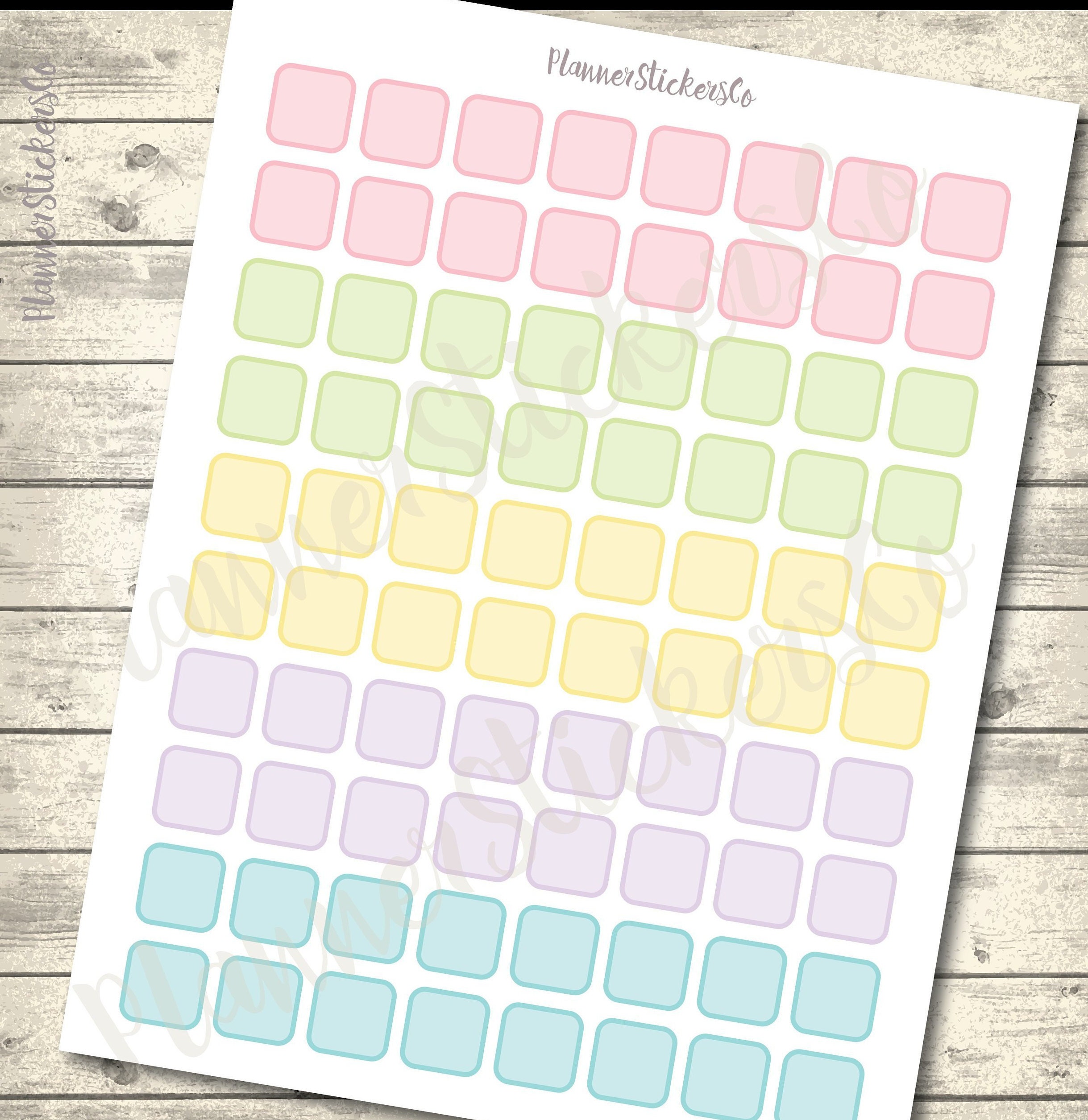 Hobonichi Weeks Printable Stickers, Full Boxes, Hobo Weeks Boxes, FREE ...