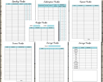 Printable Budget Tracker: Expense, Savings, Income (PDF Download)