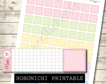 Hobonichi Weeks Planner Stickers: Full Boxes, Silhouette Cut Files (Digital Download)