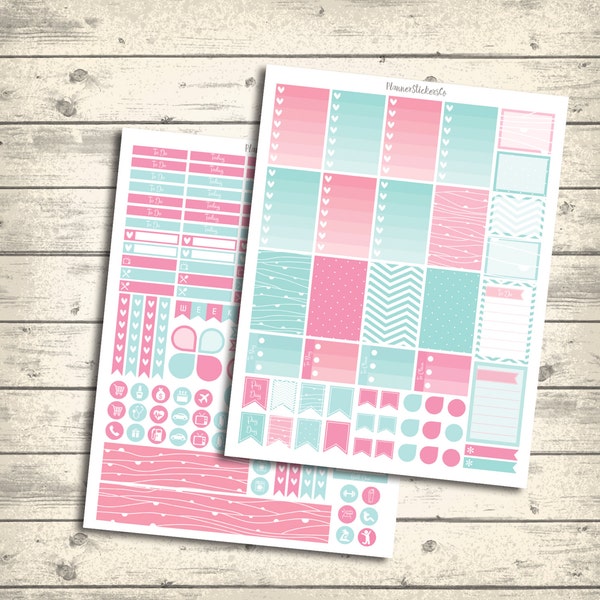 Hebdomadaire Kit, MAMBI heureux Planner Digital Planner Stickers hebdomadaire, Mambi hebdomadaire autocollants, printemps peut hebdomadaire Kit Pdf + Jpg