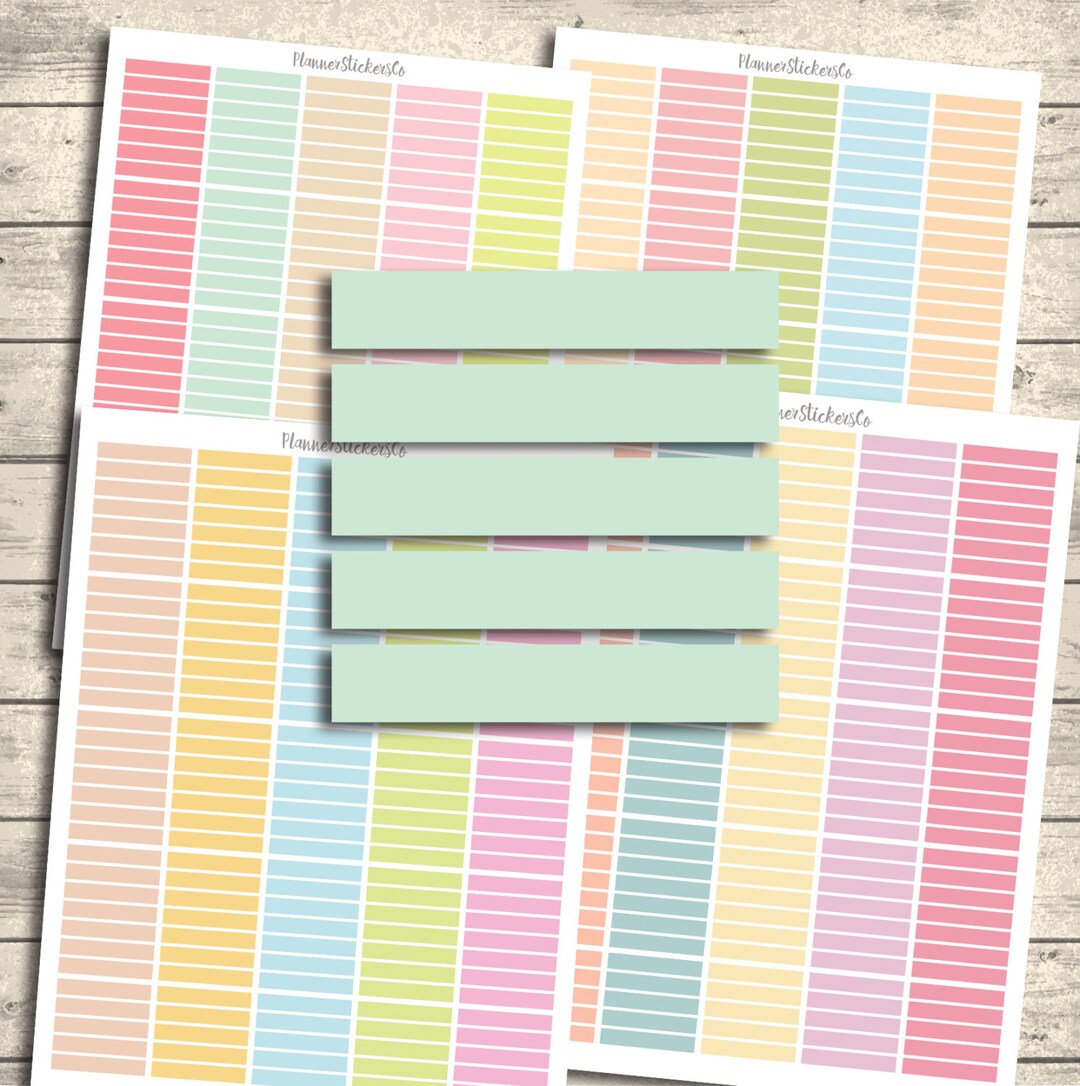 Blank Pastel Header Stickers Mega Set, Erin Condren Printable Planner ...