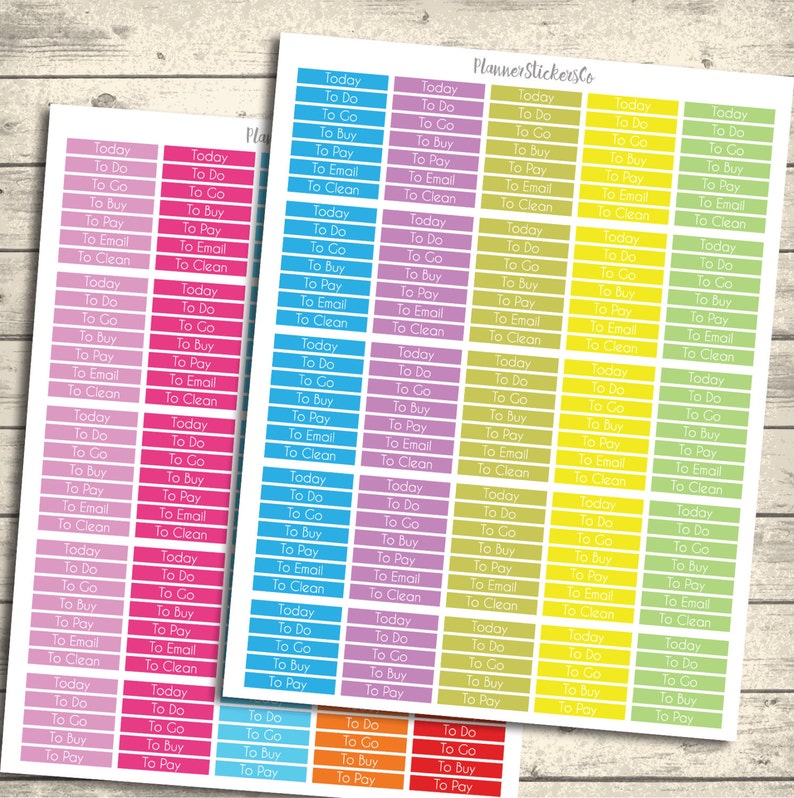 Planner Vibrant Colorful Header Stickers Set Instant Download MDN Headers Erin Condren Printable Planner Stickers Eclp Mdn