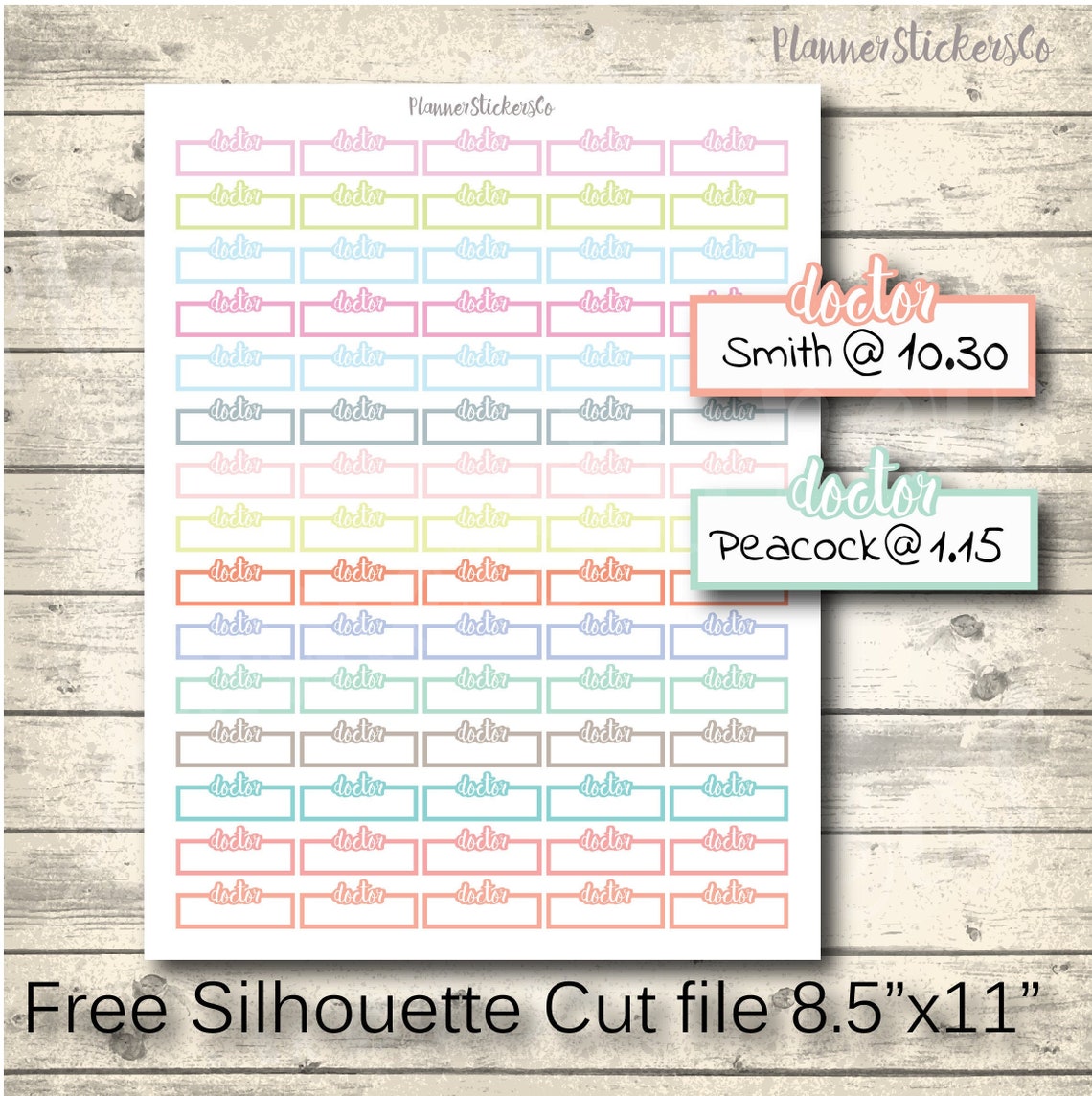 Script Doctor Appointment Reminder Planner Stickers, Script Box Sticker ...