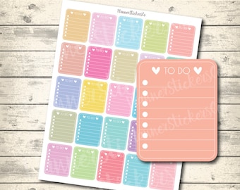 À faire liste imprimable Eclp, Erin Condren imprimable Planner Stickers, boîte pleine de ressort Pastel couleurs mélangées, PDF, Jpeg + Png