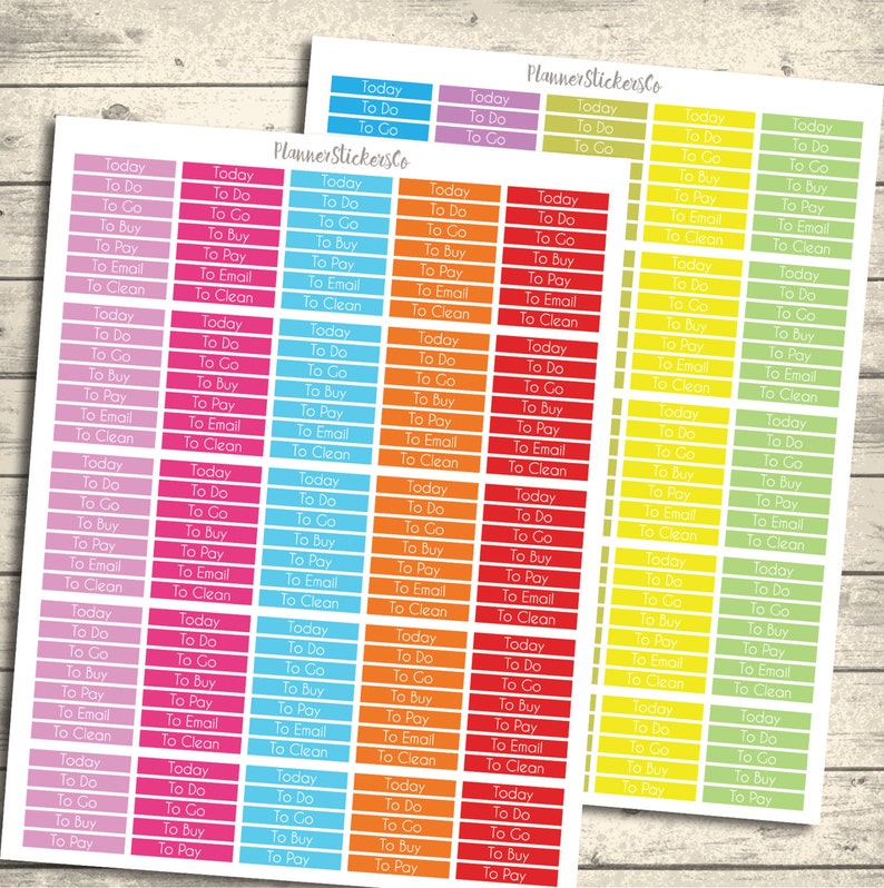 Planner Vibrant Colorful Header Stickers Set Instant Download MDN Headers Erin Condren Printable Planner Stickers Eclp Mdn