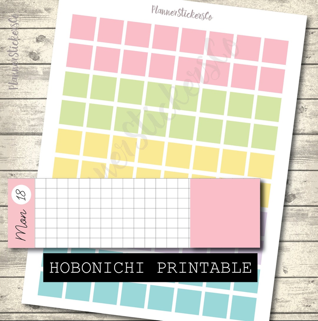 Hobonichi Weeks Planner Stickers: Full Boxes (digital Download) - Etsy