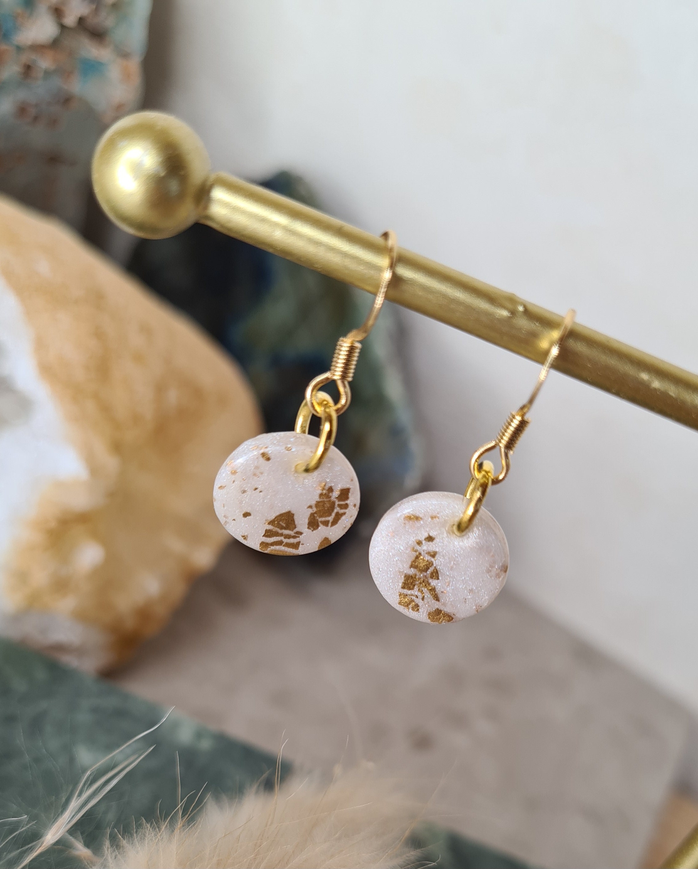 Hammered Minimalist Dangles Hypoallergenic Earrings for Sensitive Ears Made  with Plastic Posts from Earrings by Emma