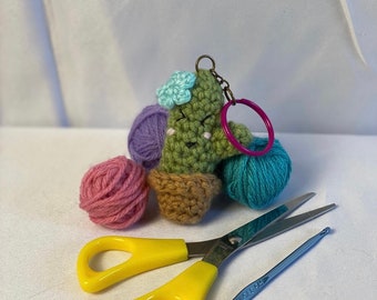 Crochet Pattern, Amigurumi Cactus Keychain PDF Pattern