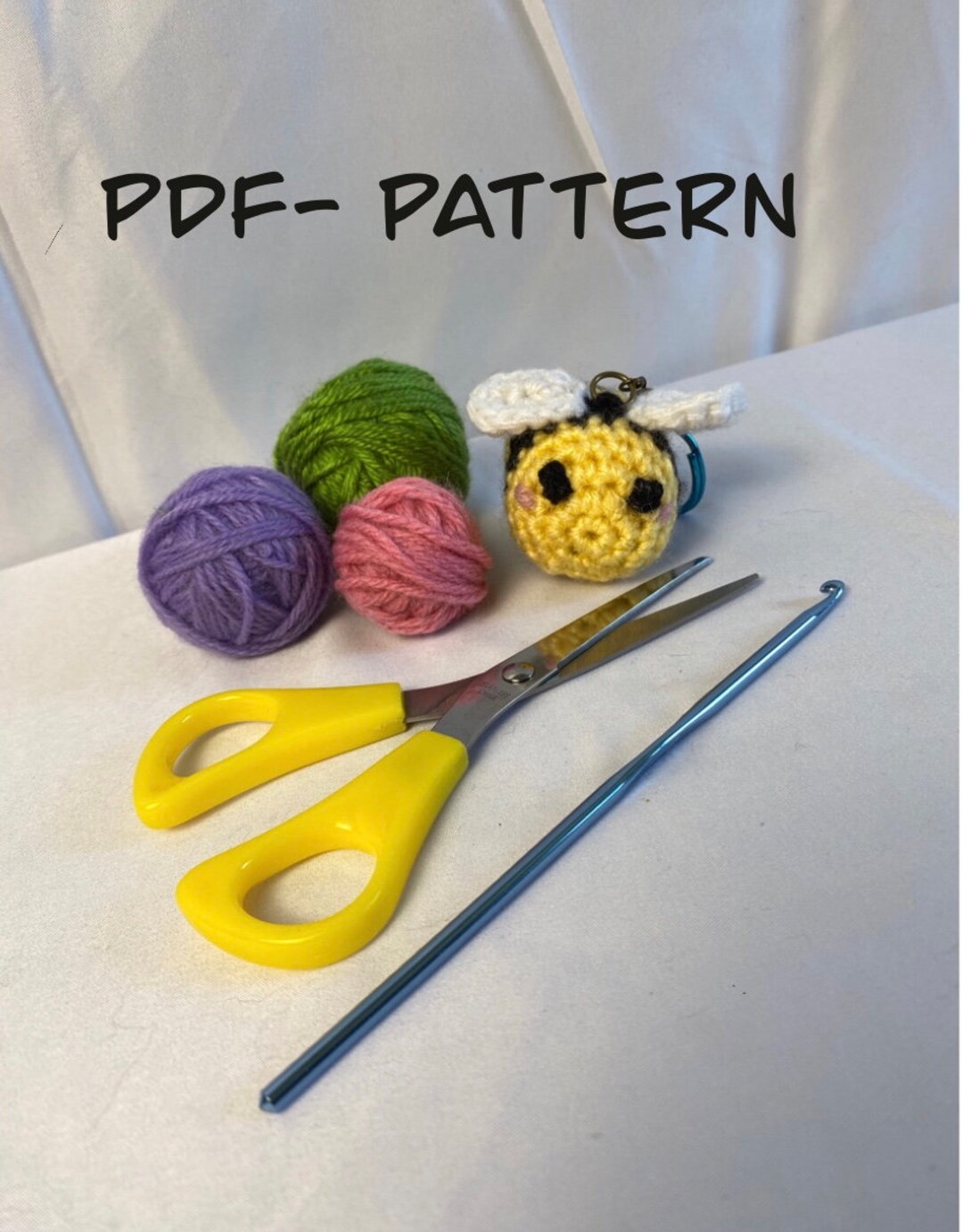 Crochet Pattern, Amigurumi Bumble Bee Keychain PDF Pattern - Etsy
