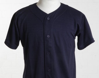 Scarcewear Signature Plain Black Baseball Jersey Shirt Size 