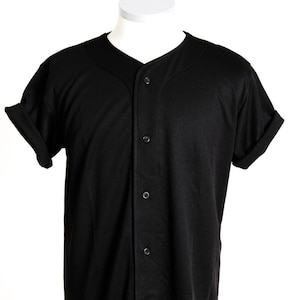 plain black baseball jersey