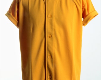 plain yellow baseball jersey