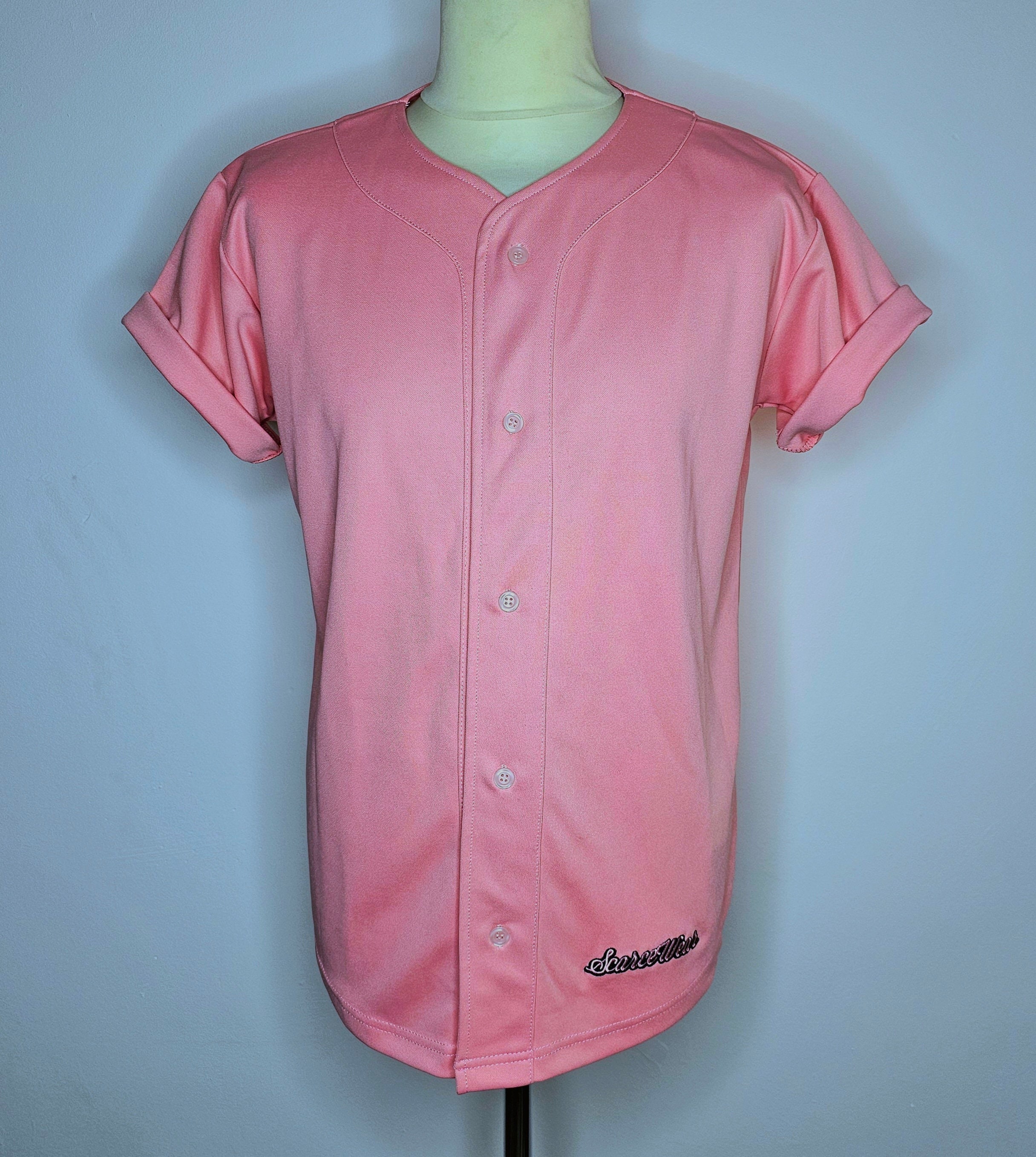 Plain red baseball jersey hot sale