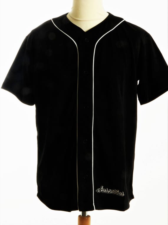 Scarcewear kids plain black baseball jersey