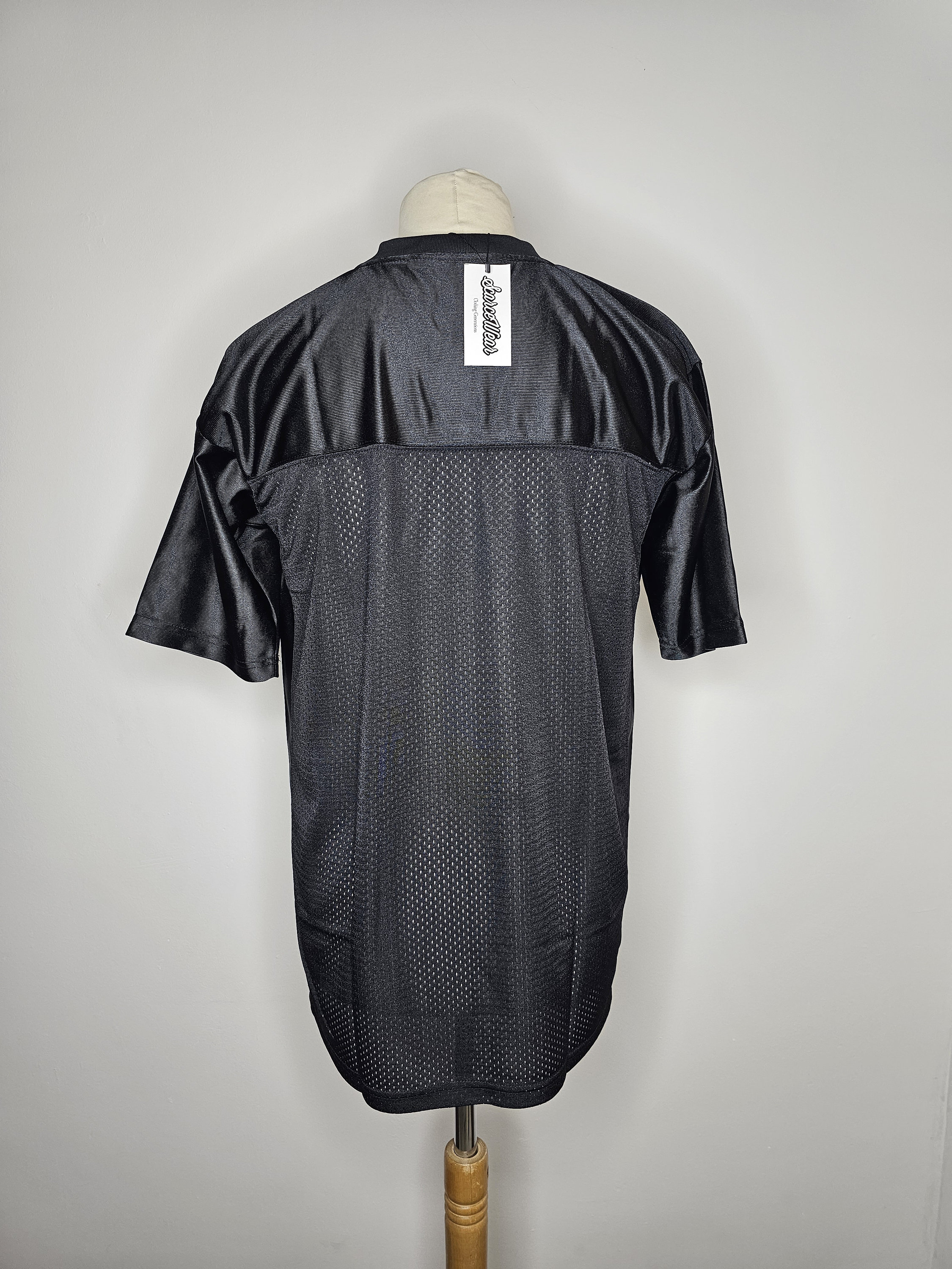 Scarcewear Signature Plain Black Baseball Jersey Shirt Size 