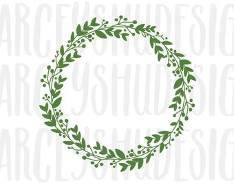 Archivos de corte de corona, SVG de Navidad, imágenes prediseñadas de Navidad, Cricut de vacaciones, corona de Navidad