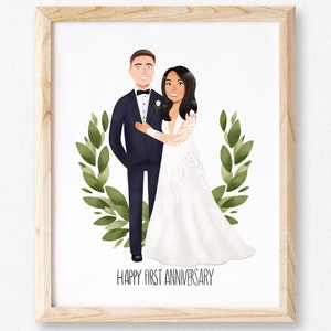 Custom Illustrated Portrait, Custom Couple Portrait, Custom Family Portrait, Anniversary Gift, Pet Portraits, Portrait Gift