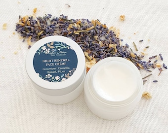 Cucumber + Kakadu plum | Night Renewal Face Crème | Face Moisturiser | Natural Skincare | Gifts for her