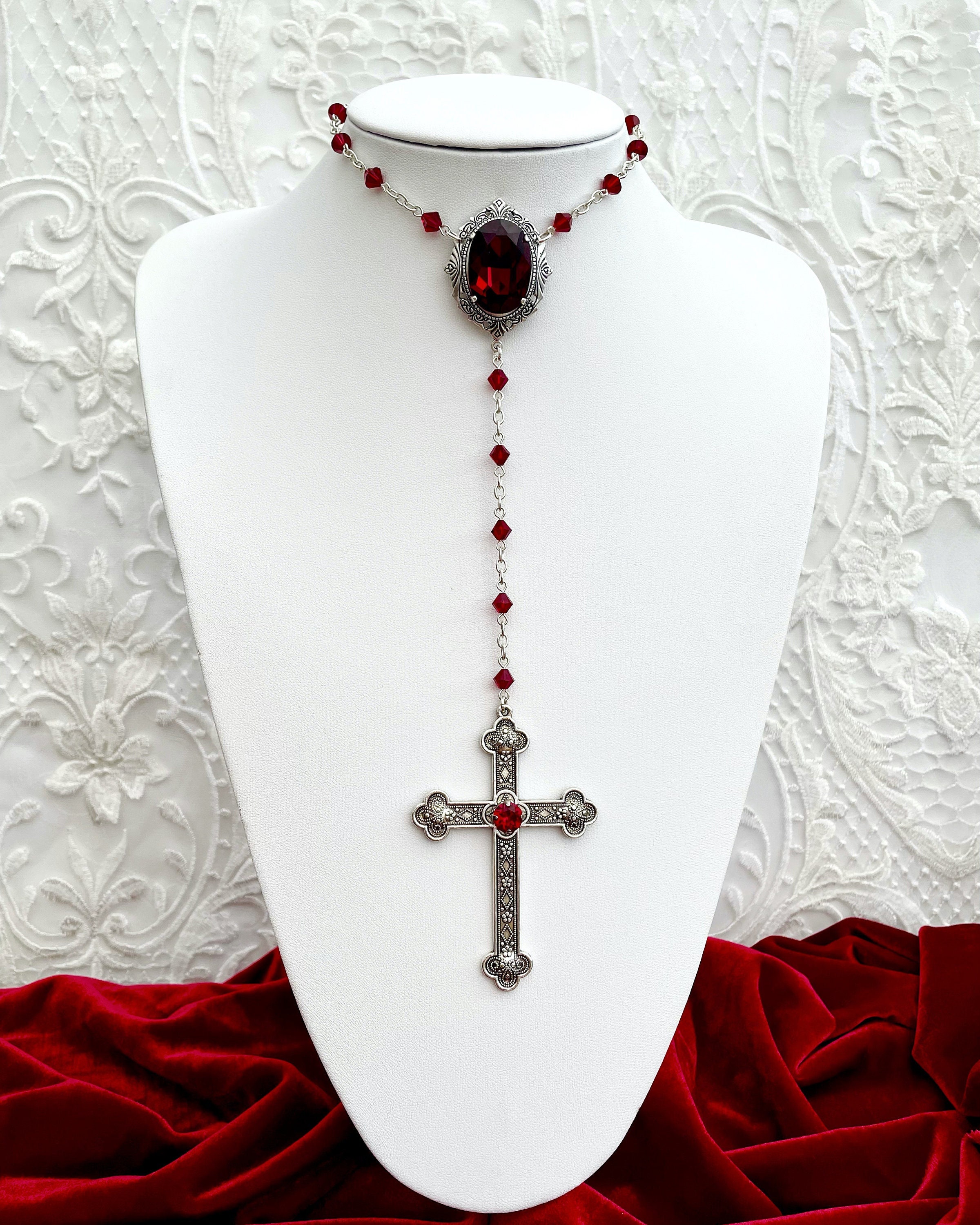 Lis d'Amore - Rosary Style Necklace for the Rocker Gal