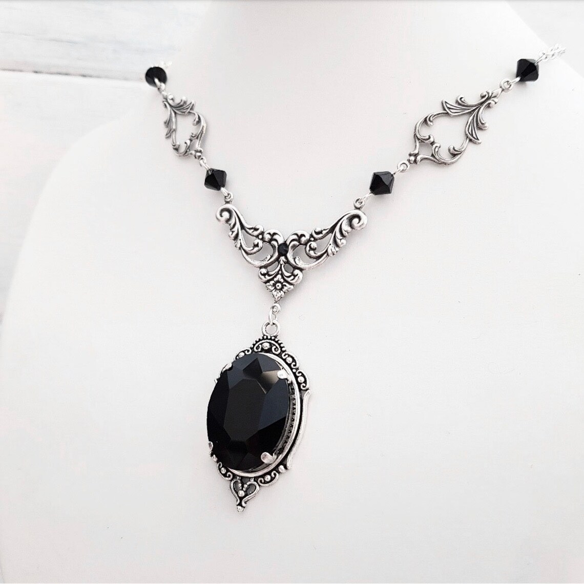 Gothic Necklace Black Necklace Gothic Choker Victorian Etsy
