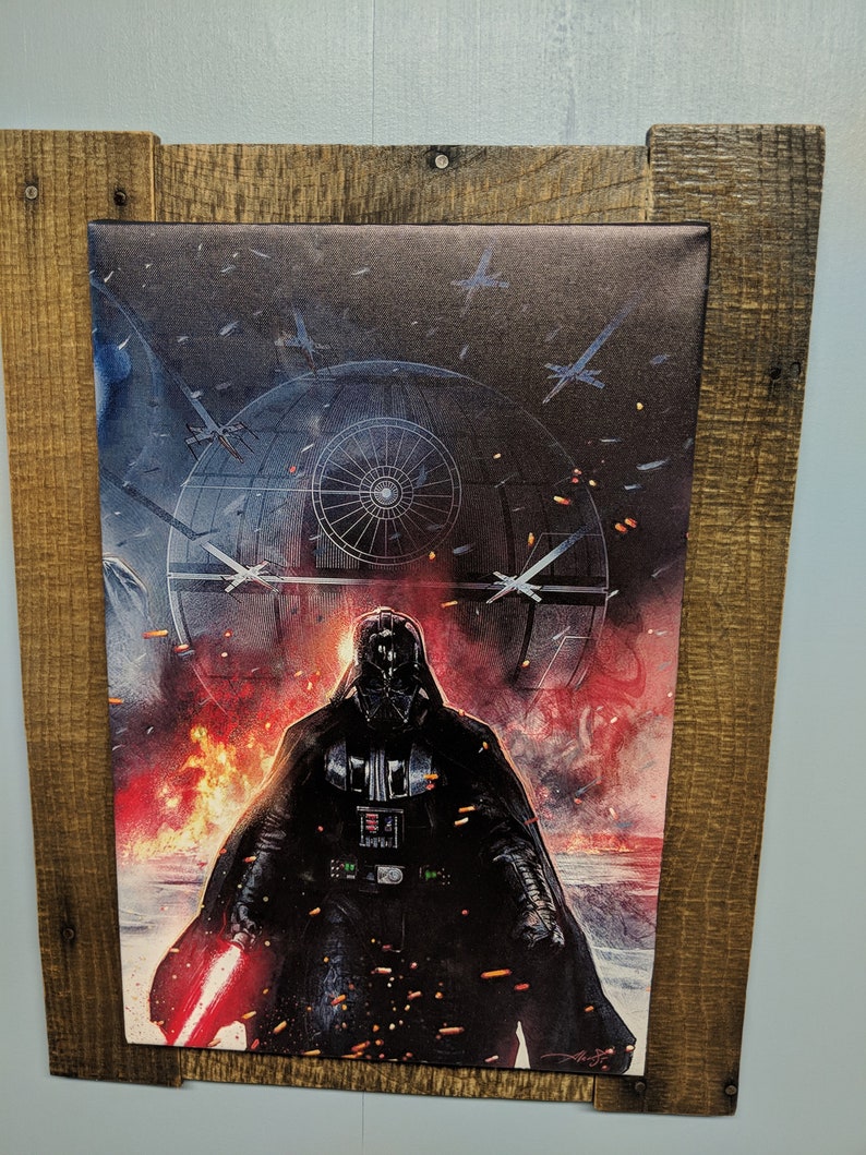 Darth Vader Canvas Print With Pallet Frame - Etsy