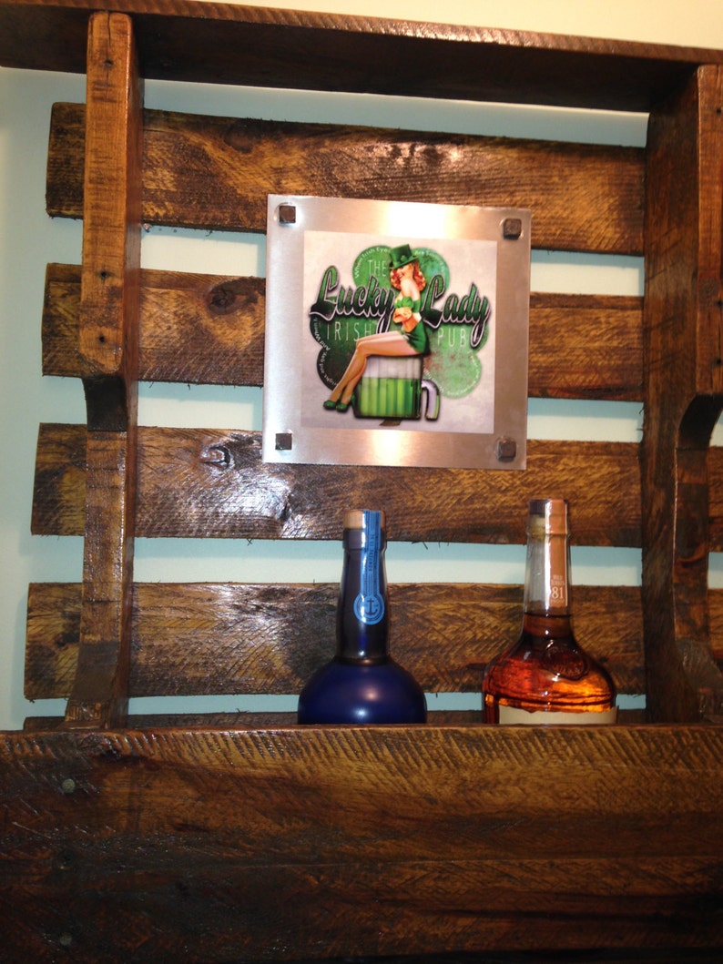 Liquor Rack Wine Rack Rustic Shelf Irish Pub Distressed Etsy