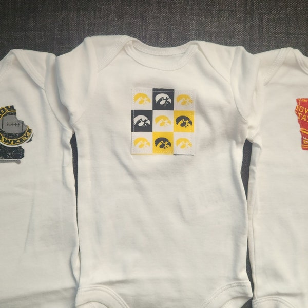 Iowa baby Bodysuits, Iowa State baby gifts, University of Iowa baby gifts, baby shower gifts, Cyclone baby gifts, Hawkeyes  baby gifts