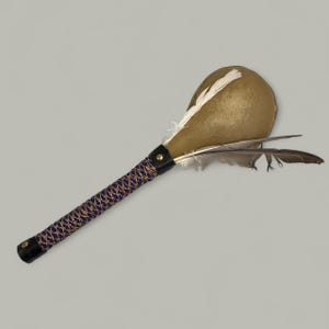 Buffalo Spirit Blessing Rattle, Three Spirit Rattle, Shamanic Rattle..... Medicine Rattle