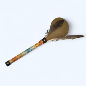 Buffalo Spirit Blessing Rattle, Three Spirit Rattle, Shamanic Rattle..... Medicine Rattle