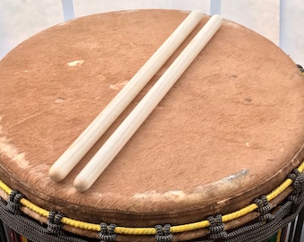 Chinaberry Wood DunDun Sticks, Strong Thick African Drum Sticks