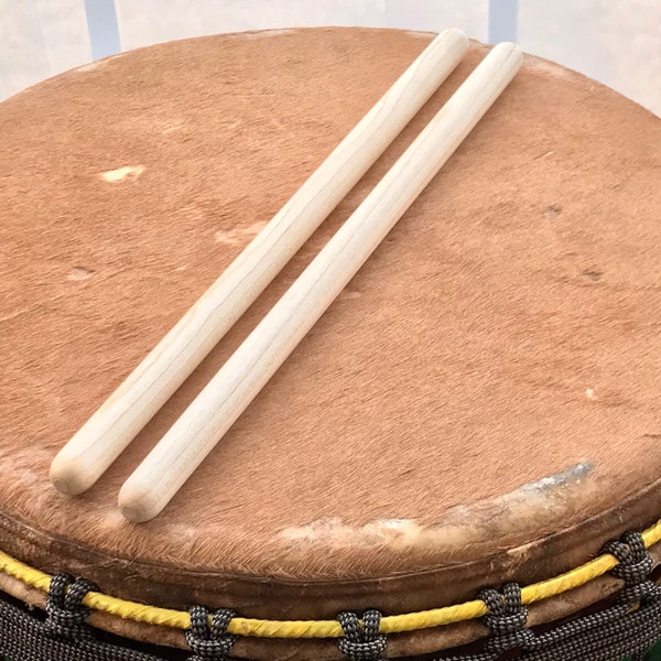 Chinaberry Wood DunDun Sticks, Strong Thick African Drum Sticks