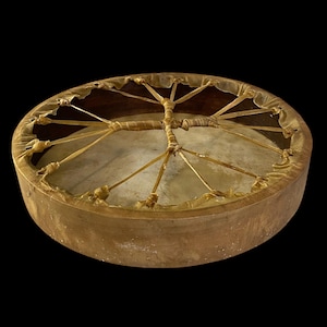 14&quot; Handcrafted Buffalo Shaman Drum | Sacred Ceremonial Frame Drum for Rituals and Healing