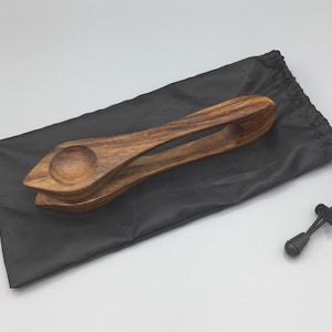 Small Handmade Rosewood, Traditional, Wooden Musical Spoons instrument